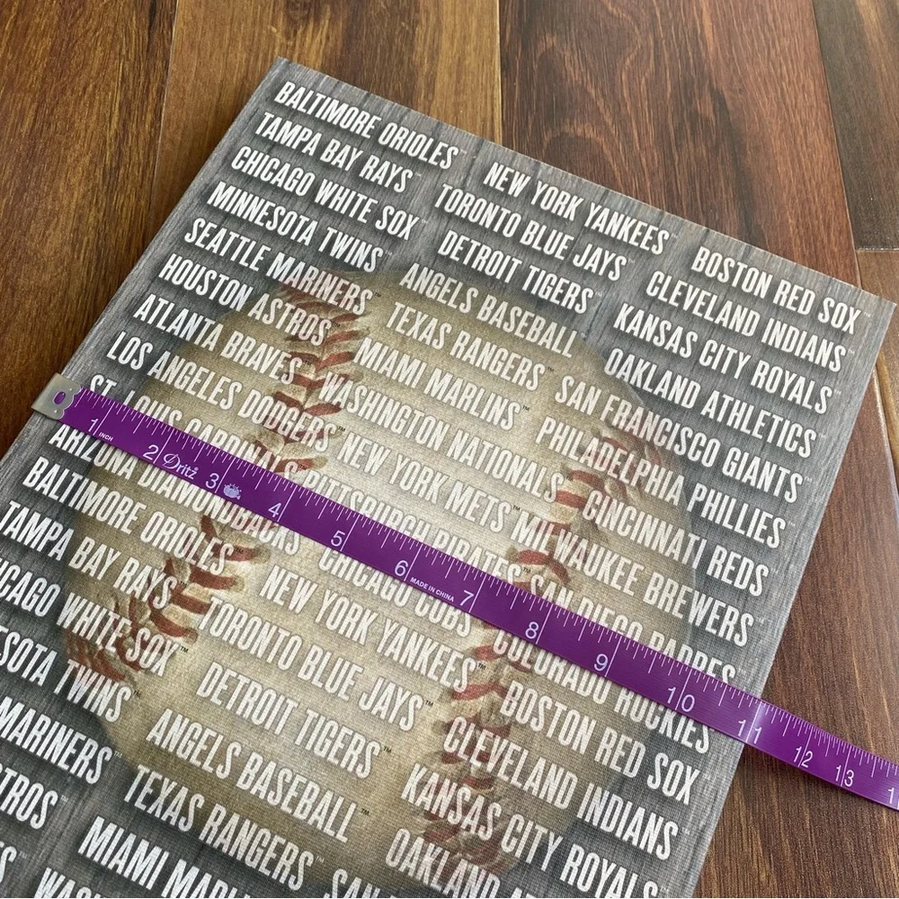 Artissimo MLB Major League Baseball Canvas Print All Teams Spell Out